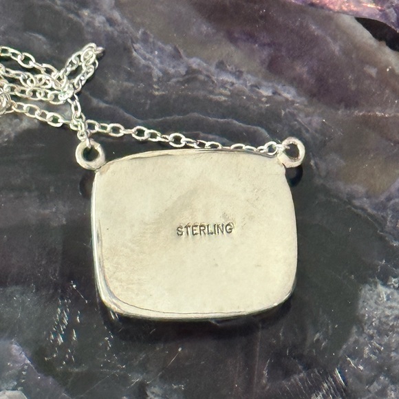 Charoite southwestern sterling silver necklace - Picture 8 of 8